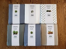 PURE EARTH 100 Organic Cotton 6pcs Bed Sheet Set Variety Color King/Queen NEW