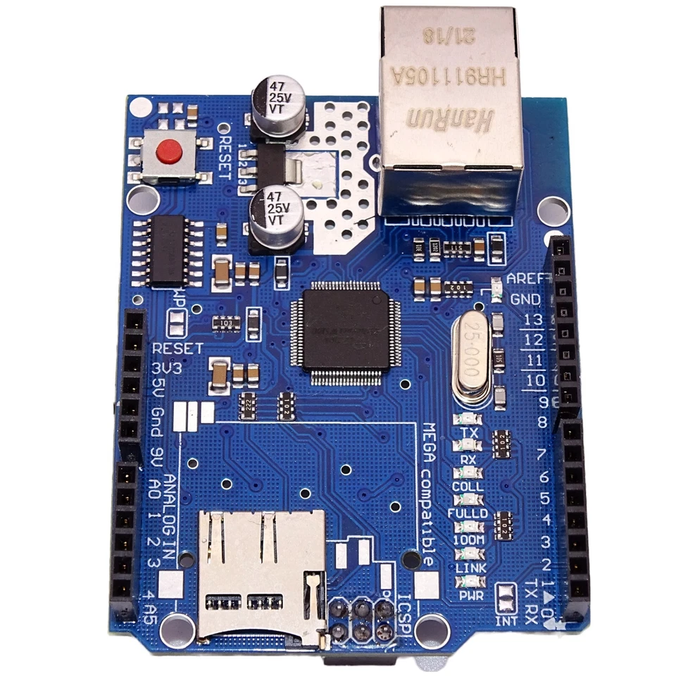 Ethernet Shield + MicroSD-Karten Slot | W5100 Controller für Arduino Uno/Mega R3 - Bild 4 von 4