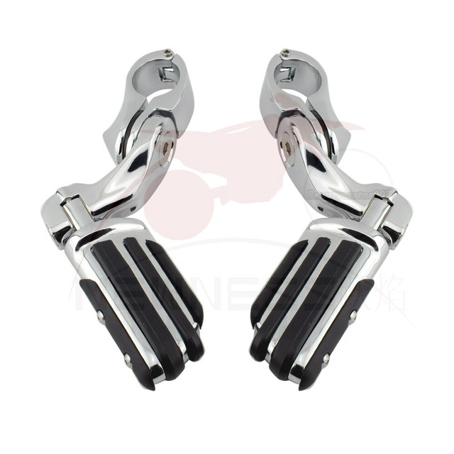 Motorcycle 32mm Short Angled Highway Rubber Engine Guard Foot Pegs For