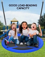 440lb Weight Capacity 43inch Round Saucer Tree Swing Flying Bed hammock outdoor