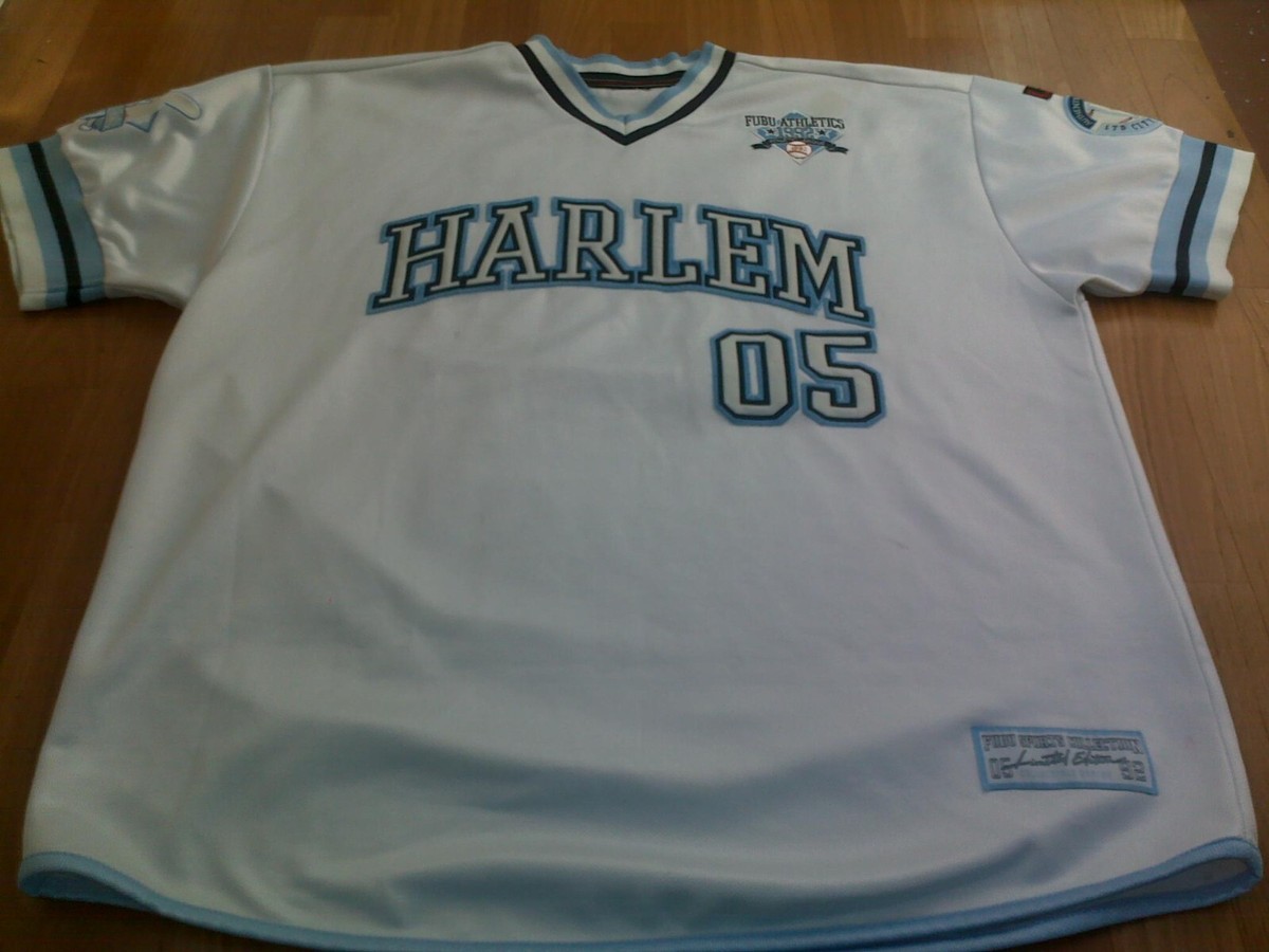 FUBU jersey, vintage white HARLEM t-shirt New York Fubu City