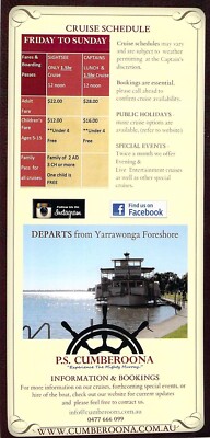 T2857 Australia PS Cumberoona Lake Mulwala Yarrawonga Murray River Tourist Broch