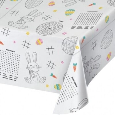 OSTERN PAPIER AKTIVITÄT TISCHDECKE EI SPIEL KINDERPARTY PUZZLE LABYRINTH AUSMALEN 