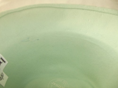 Betmar NY Womens Hat Vtg Seafoam Green Fedora 100% Wool Ivory Satin Ribbon Band - Picture 13 of 16