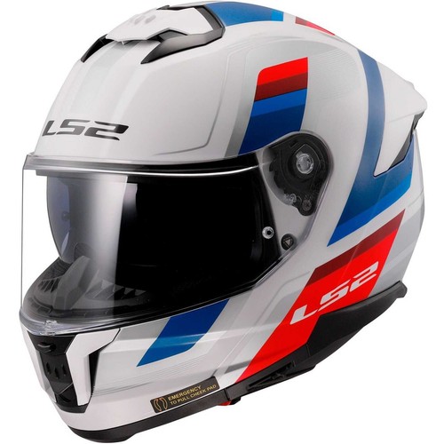 CASCO LS2 FF808 STREAM II VINTAGE BIANCO ROSSO BLU MOTO INTEGRALE 22.06 TG XL - 第 1/4 張圖片