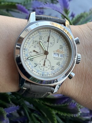 Mido Multifort Chronograph Automatic Watch Day Date Mens 43mm Swiss Made  8810 A