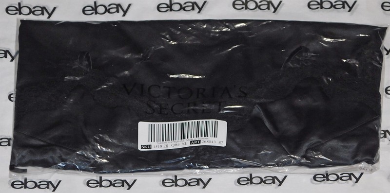 NEW Victoria's Secret Tease Satin Lace Slip Lingerie Sleep XL Solid Black VS
