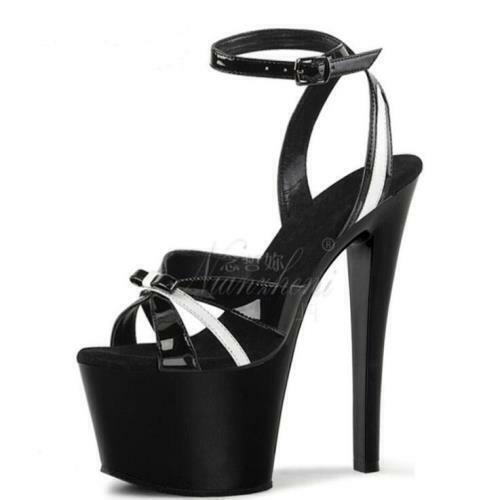 Mujeres Sexy Fiesta Romana Moda Verano Punta de Peep Moño Hebilla Correa Zapatos Sandalia - Imagen 11 de 24