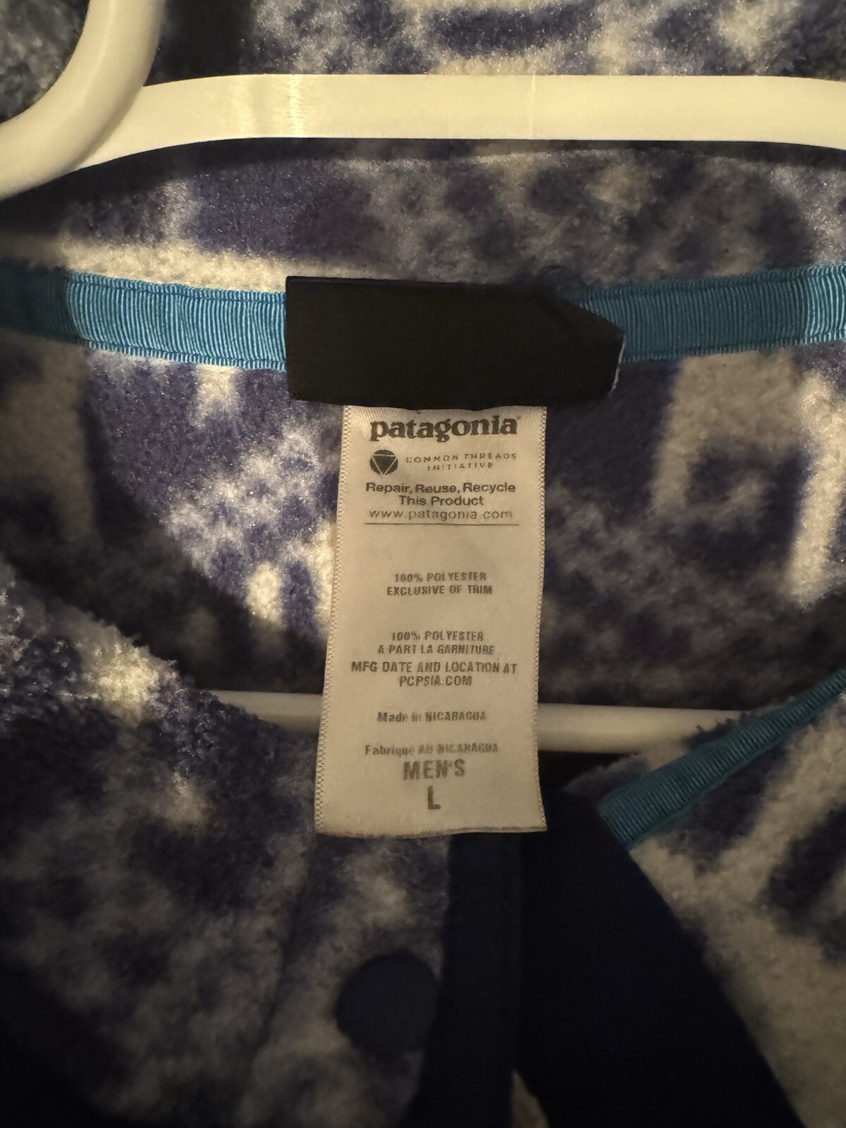 Rare VTG Patagonia Snap-T Pullover Fleece Synchilla Fair Isle L as Worn By Drake image 4