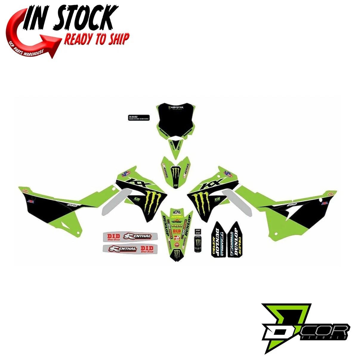 D'COR Complete MEK Graphics Kit Kawasaki KX250 KX 250 2021-2023 NEW