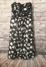 WHITE HOUSE BLACK MARKET Women's Floral Print Sleeveless Fit  Flare Dress Sz: 0