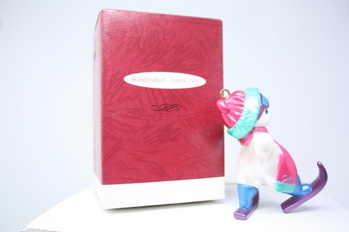 Hallmark Keepsake Decorazione Natalizia 1995 SISTER Sci Snowwoman con scatola - Foto 5 di 5