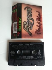 POISON Flesh  Blood CASSETTE Tape CANADA
