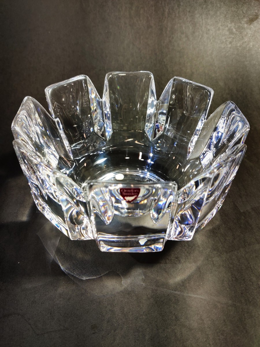Orrefors VINTAGE Crystal Bowl Corona クリア Vintage Orrefors “Corona” Crystal Bowl Signed – The Swan's House