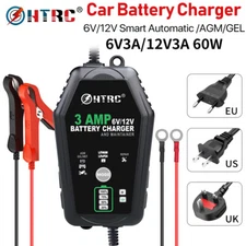 HTRC Car Motorcycle Smart Battery Charger 6V 12V 3A Pulse Repair Lithium LiFePO4