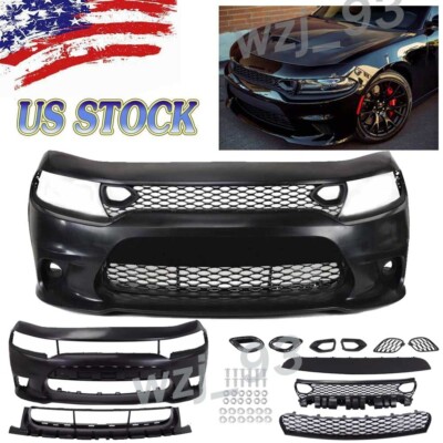 For 2015-2023 Dodge Charger, SRT-8 Hellcat Style Front Bumper w