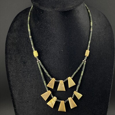 Handmade Traditional Afghan Jade Unique Old Stunning Design Classy Nice Necklace