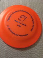 Orange Frisbee Flying Disc - EarthLink 2002 - Recreational Outdoor Toy