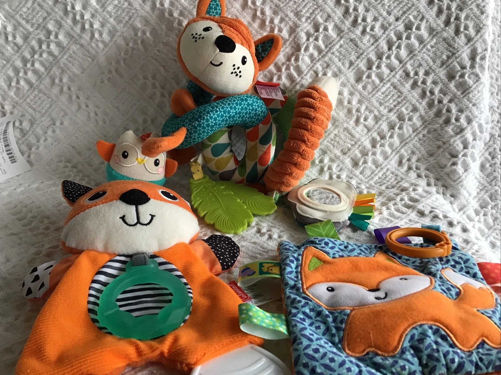 Lot Of 3- Fox Infantino & Mary Meyers Taggies Soothing Teething Activity Toys