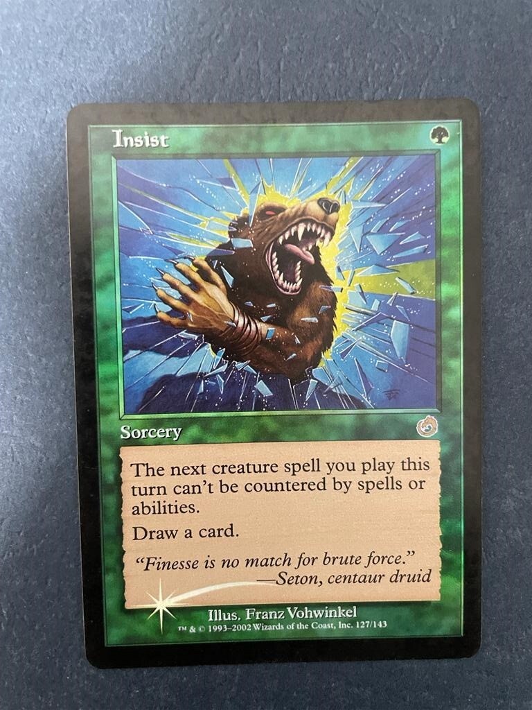 MTG FOIL TORMENT INSIST MAGIC THE GATHERING GREEN RARE SORCERY