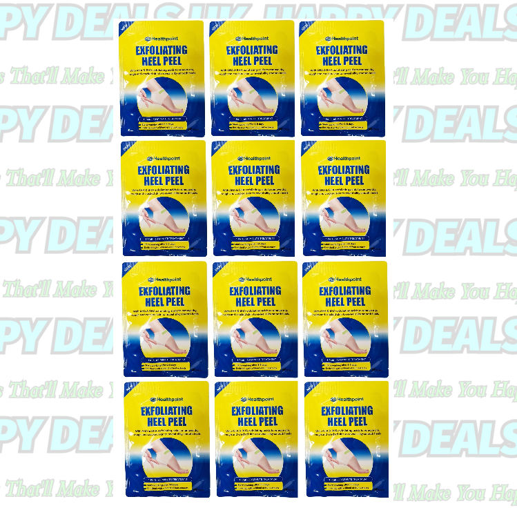 DermaV10 Exfoliating Heel Peel - Smooth & Renew Feet - Callus Remover Vegan 12pk