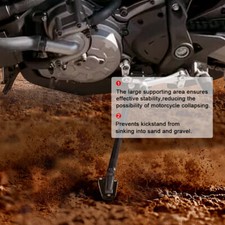 Mokiton Motorcycle Side Stand Enlarger Plate - CNC Aluminum Foot Pad For Ducati Diavel 1260/S