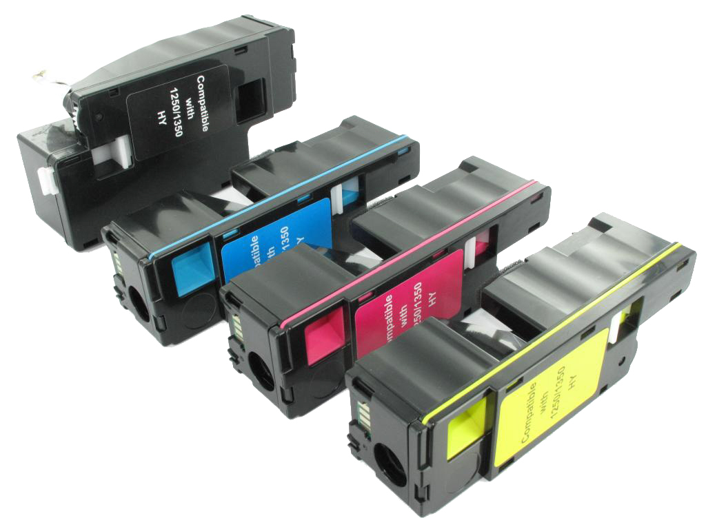 Toner Dell 1250c pack de 4 cartouches de couleur noir cyan magenta jaune