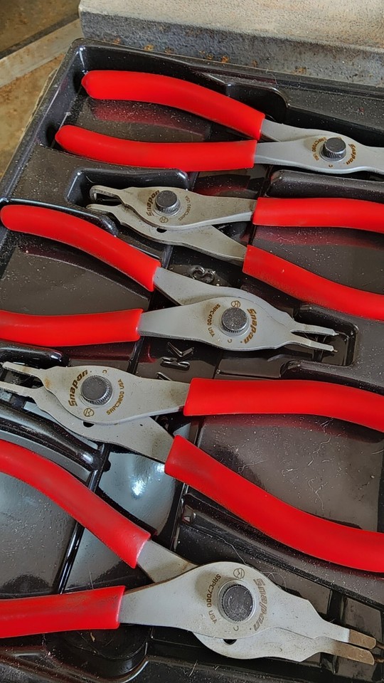 Snapon Tools USA 5pc Snap Ring Pliers Set Red eBay