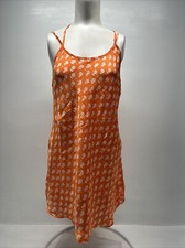 Victorias Secret Slip Dress Lingerie Vintage Gold Label Sheer Ruffle Floral M L