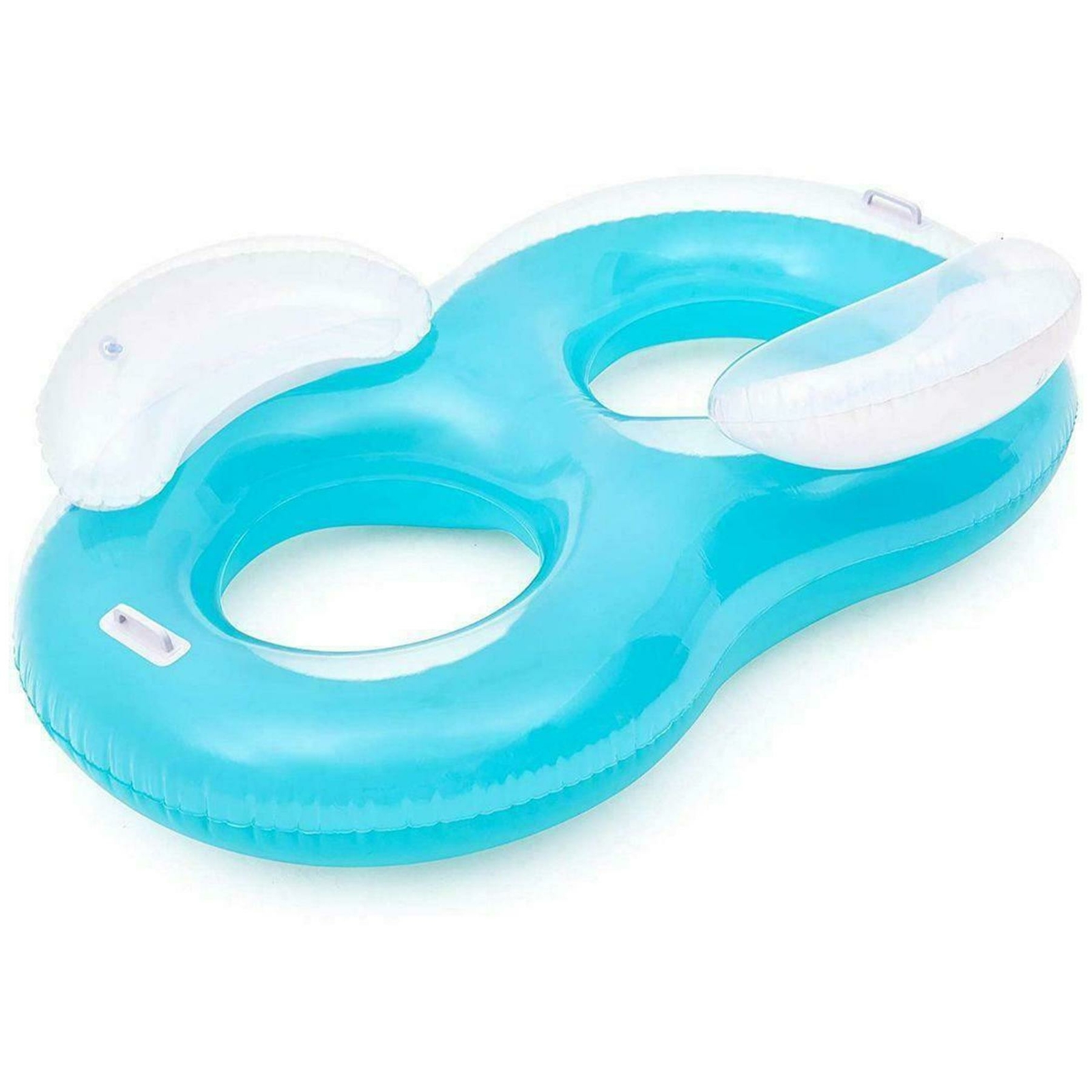 Anillo De Agua Doble Inflable Piscina Playa Baño Goma Tumbona Flotante Rosquilla 2 Personas