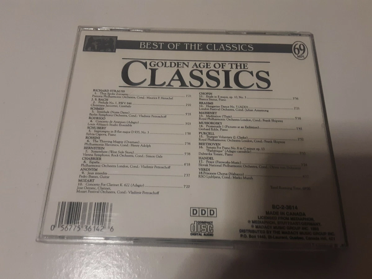 Best Of The Classics Golden Age Of The Classics CD Compact Disc