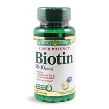 Nature's Bounty Biotin 5000 mcg 72 Rapid Release Softgels