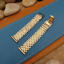 5/8" 12k Yellow Gold-Filled Mesh Kestenmade nos 1940s Unused Vintage Watch Band