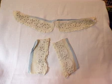 VTG Collar and Cuffs with Blue Metal Beads