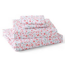Full Size 4 Piece Sheet Set, Soft Breathable Bed Sheet Set for Bedroom with D