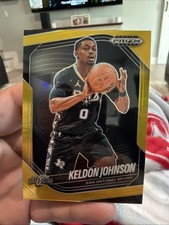 2024-25 Prizm Basketball Nelson Johnson #83 Gold 10/10 Bookend Spurs 