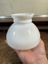 Vintage Shade Milk Glass Kerosene Oil Lamp Shade Part Lipped 6” Fitter