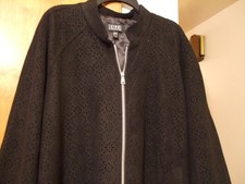 Dennis Basso giacca in finta pelle scamosciata traforata, DA QVC, 1X, NERO, A479307, PREZZO AL PUBBLICO $85