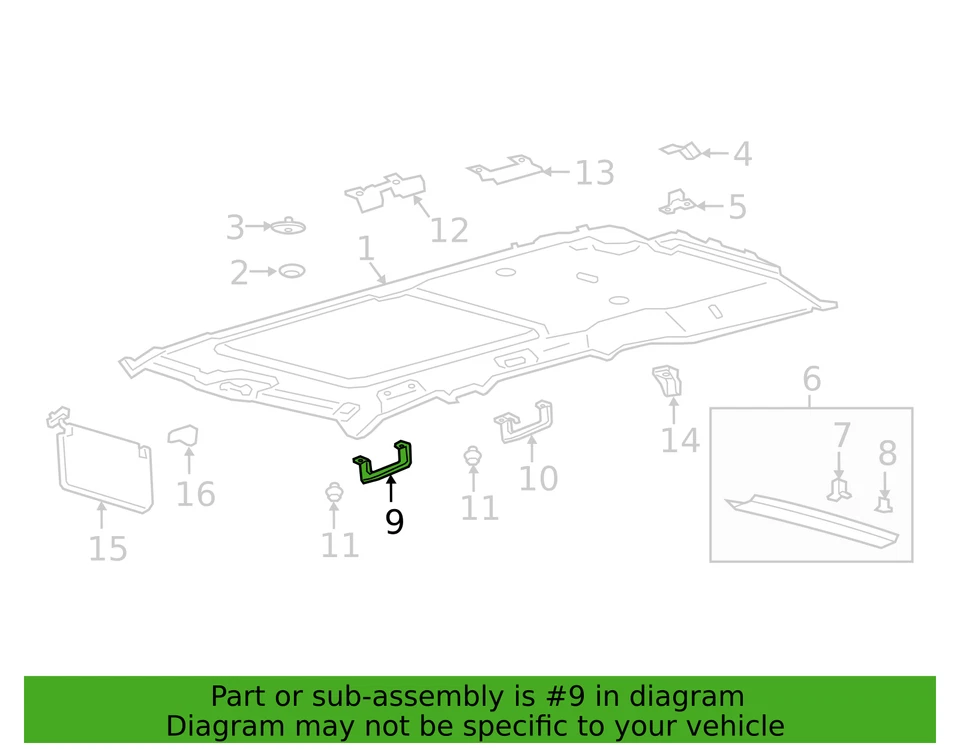 Asistente de agarre de manija genuina Ford Lincoln Navigator 2018-2024 JL7Z-7831406-AE Foto 4 de 4