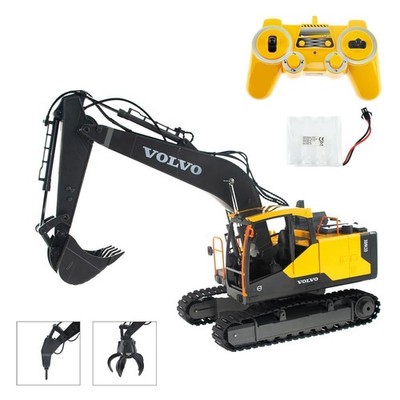 efaso E568-003 RC Volvo Bagger mit wechselbaren Werkzeug plus Zusatz-Akku 700mAh