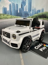 Kids Electric Ride On Car Jeep 12v Licensed Mercedes G63 G Wagon + Remote WHITE 