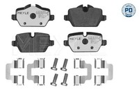 Hinterachse Meyle 025 236 2316/PD Bremsbelagsatz, Scheibenbremse FüR Bmw,Mini