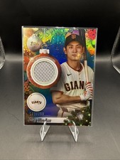 2025 Topps Holiday ⚾️ Jung Hoo Lee  #PR-JLE 🔥Rookie Blue Jersey Relic🔥 #/299 
