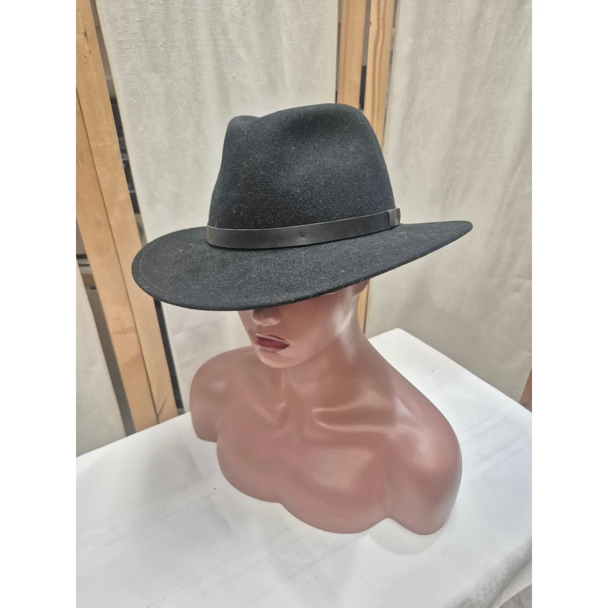Sombrero Fedora Bigalli Negro 100% Lana Fieltro Repelente al Agua Hecho en Ecuador Grande