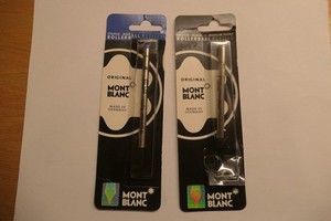 Montblanc Rollerball 2 x Pen Refill Medium Blue and Black