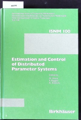Estimation and control of distributed parameter systems. Proceedings of an Inter