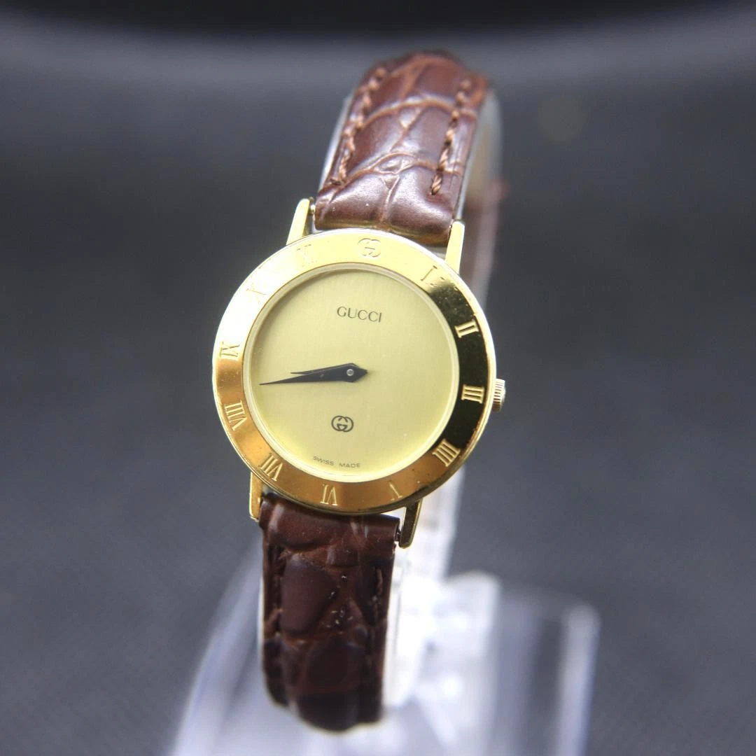Gucci 3000L Orologio Donna Quarzo Oro 25mm Vintage Tondo Swiss Made