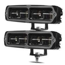 6 Inch LED Light Bar, 2PCS 6000LM Spot Slim Light Pods With Cutoff Line, White