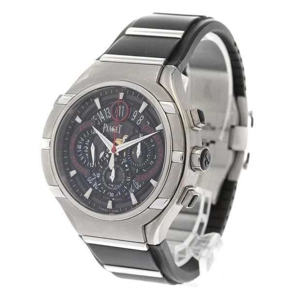 Piaget — Piaget Polo 45 G0A35001 45mm SS Black Dial Automatic Date Watch #C1801