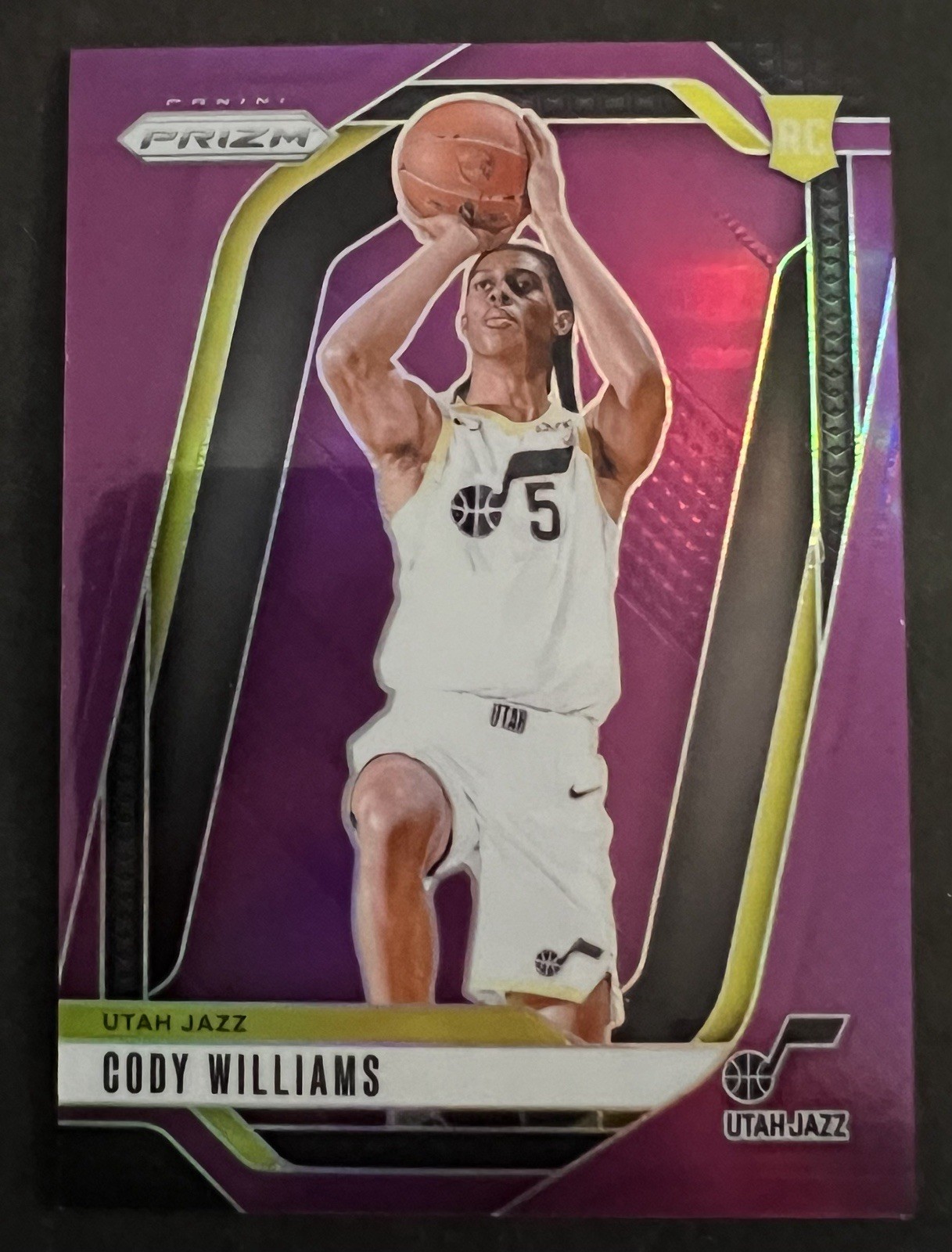 2024-25 Panini Prizm Cody Williams Purple 32/99 #232 RC Rookie Card Utah Jazz